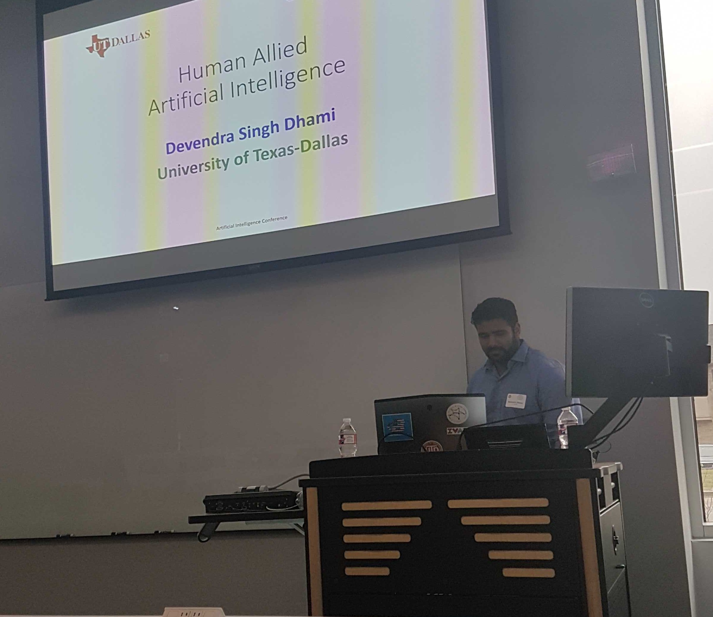 Devendra Singh Dhami at UT Dallas AI conference, 2019