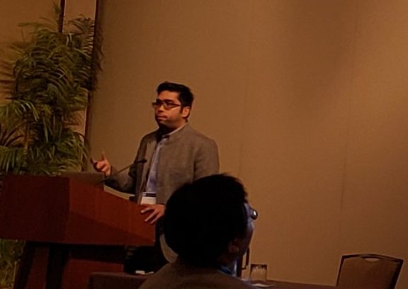Mayukh Das at UT Dallas AI conference, 2019